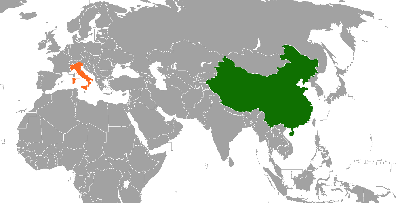 spedizioni dalla cina in italia-map