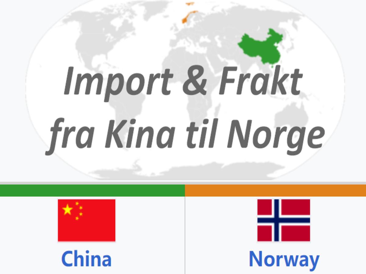 frakt kina til norge